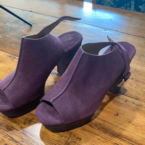 Extremely comfortable Michael Kors suede aubergine ( purple- ish) platform shoes